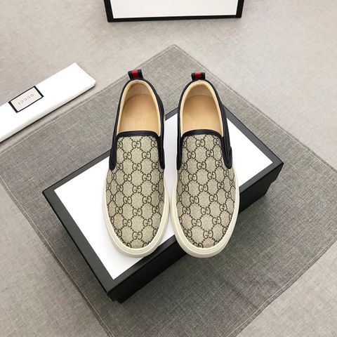 Giày slip on nam GUCCI* hoạ tiết logo in hình đẹp cao cấp