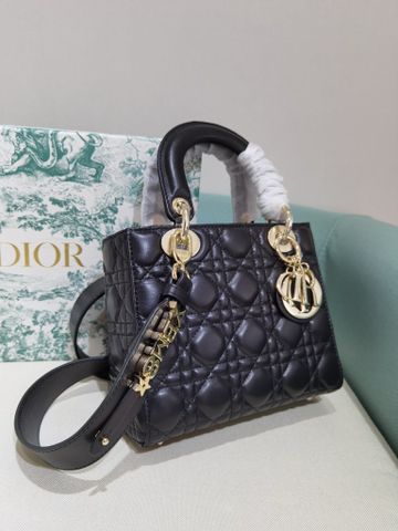 Túi xách nữ Dior* lady size 20cm da bò lỳ quai to bản đẹp cao cấp