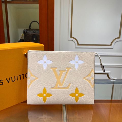 Clutch LV* nữ size 25cm da bò Hoạ tiết Monogram loang màu đẹp SIÊU CẤP