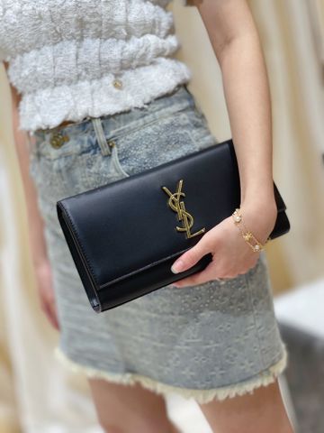 Clutch YSL* size 27cm da bò lỳ và da hạt đẹp sang cao cấp