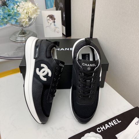 Giày thể thao nữ chanel* da bò phối lưới đẹp SIÊU CẤP 35-41