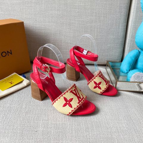 Sandal cao gót LV* quai thêu hoạ tiết Monogram đẹp SIÊU CẤP