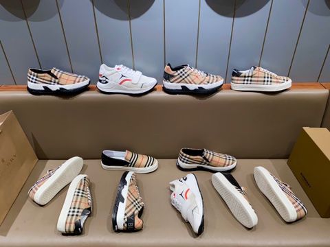 Giày nam buộc dây Burberry* chất vải kẻ đẹp SIÊU CẤP