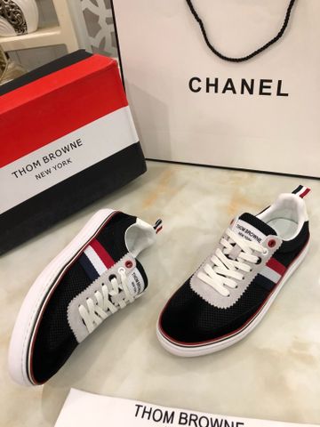 Giày nam buộc dây THOM* BROWNE* chất lưới thoáng khí phối da lộn đẹp cao cấp