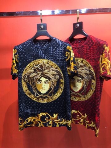 Áo phông nam có cổ VERSACE* thêu Logo vàng đẹp sang cao cấp size S-2XL