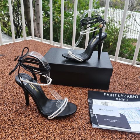 Sandal cao gót YSL* cao 10,5cm quai ngọc