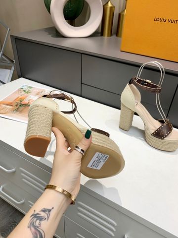 Sandal cao gót LV* cao 12cm trước 4,5cm