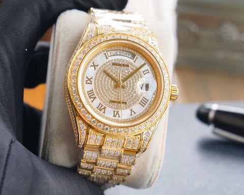 Đồng hồ nam rolex dây kim loại si vàng 18m