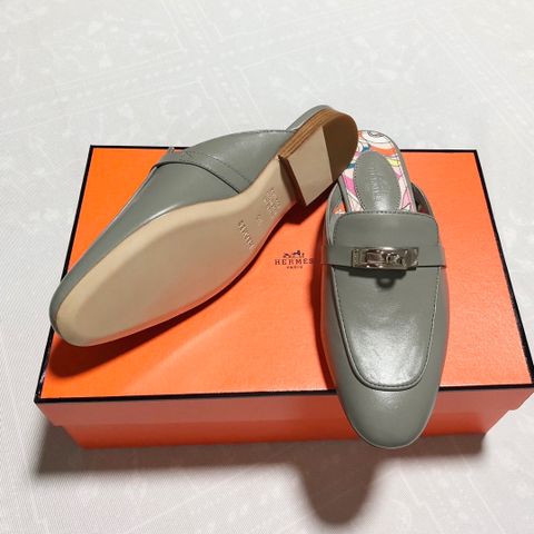 Sục nữ Hermes* da bò lỳ mềm đế hoạ tiết khoá bạc đẹp sang SIÊU CẤP