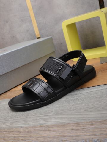 Sandal nam PRADA* quai vân cá sấu đẹp cao cấp