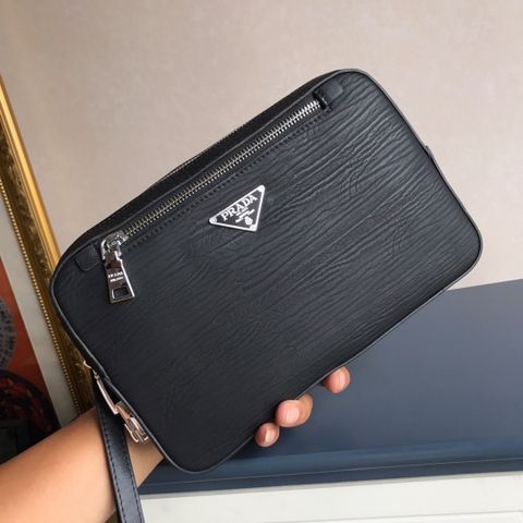 Clutch PRADA* da vân size 27cm đẹp lịch lãm cao cấp