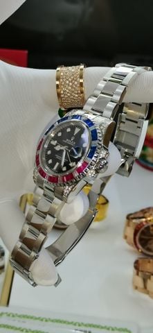 Đồng hồ nam rolex* dây kim loại vỏ bọc vàng dày case 40mm hàng đặt