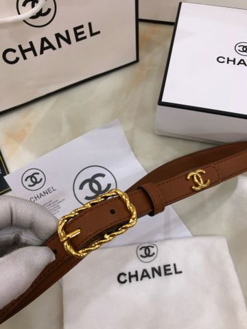 Belt nữ chanel* da bò bản nhỏ mặt vàng đẹp sang cao cấp