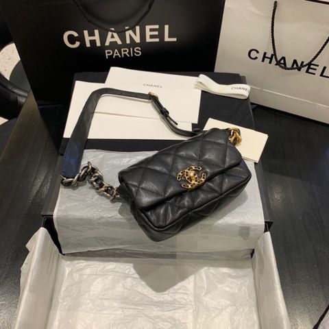 Túi xách nữ chanel* SIÊU CẤP mini 20cm da cừu màu trắng và đen