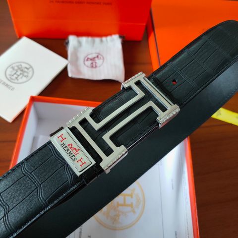 Belt nam hermes* bản 3,8cm dây vân cá sấu mềm đẹp