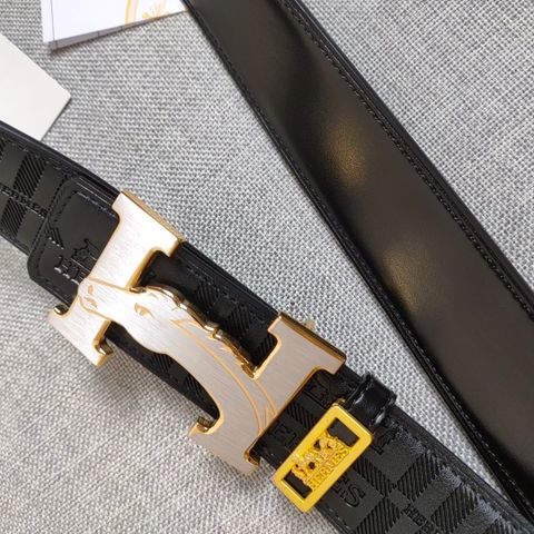 Belt nam Hermes* bản 3,8cm dây da bò dập hoạ tiết mặt H logo hình ngựa đẹp độc đáo