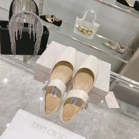 Giày bệt JIMMY* CHOO* da lộn và da bò lỳ khoá đính đá đẹp sang SIÊU CẤP