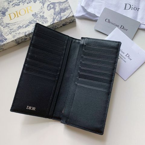 Ví nam Dior* dáng dài hoạ tiết oblique size 19cm đẹp cao cấp