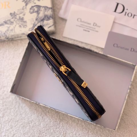 Ví nữ Dior* dáng dài size 19,5cm hoạ tiết oblique đẹp cao cấp