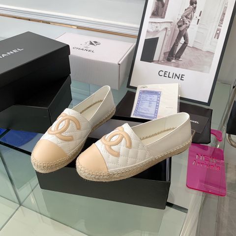 Giày slip on nữ chanel* đế cói da bò trần trám đẹp Cao cấp