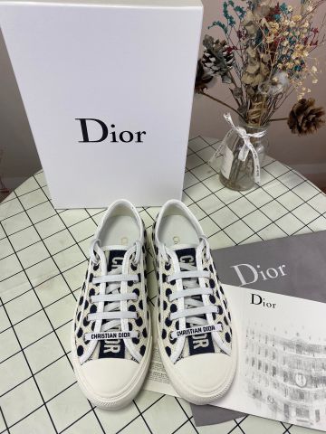 Giày thể thao nữ Dior* chất vải hoạ tiết chấm bi đẹp SIÊU CẤP
