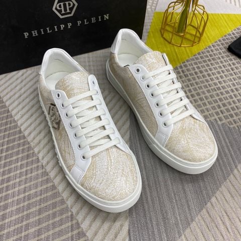 Giày nam buộc dây PHILIPP* PLEIN* da lỳ hoạ tiết nhiều màu đẹp