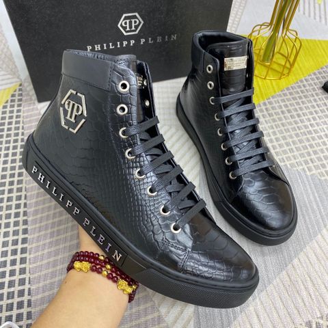 Giày nam buộc dây cao cổ PHILIPP* PLEIN* da vân nhiều kiểu đẹp