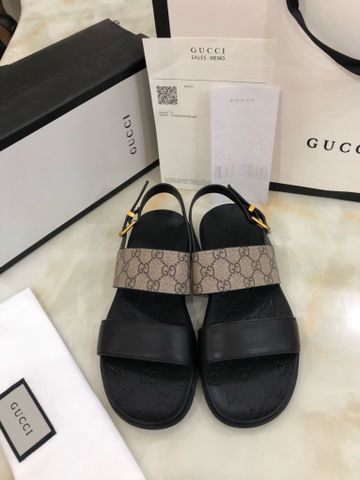 Sandal nam GUCCI* quai da bò lỳ phối hoạ tiết logo đẹp