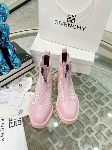 Boot GIVENCHY* cổ lỡ da lỳ phối chun len hoạ tiết đẹp độc cao cấp