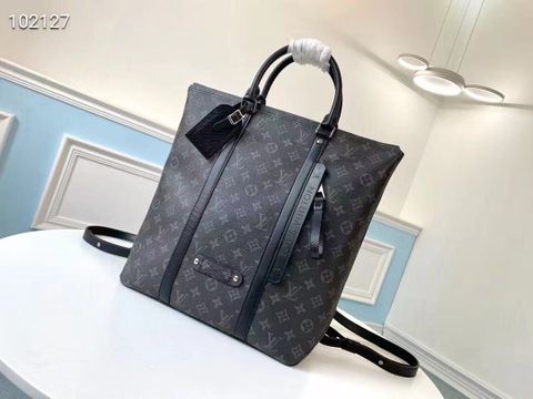 Túi nam LV* hoạ tiết Monogram xám đẹp size 31x39cn 