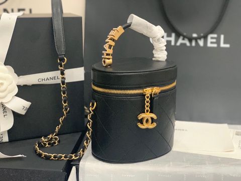 Cặp lồng chanel* quai nẹp chữ khoá vàng đẹp sang sz 20cm SIÊU CẤP