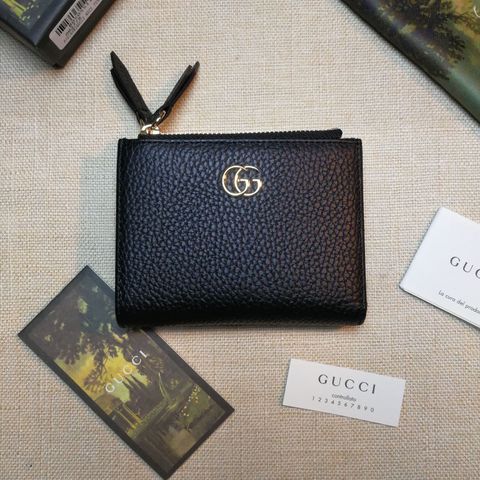 Ví nữ GUCCI* dáng vuông nhỏ kéo khoá da bò cao cấp