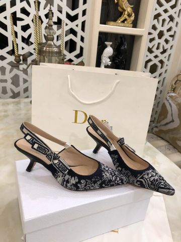 Giày cao gót Dior* quai nơ thêu hoạ tiết đẹp sang loại 6,5cm 9cm SIÊU CẤP