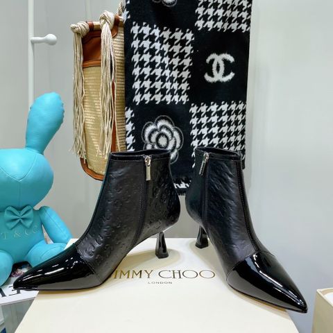 Boot JIMMY* CHOO* cổ thấp mũi nhọn cao 6,5cm