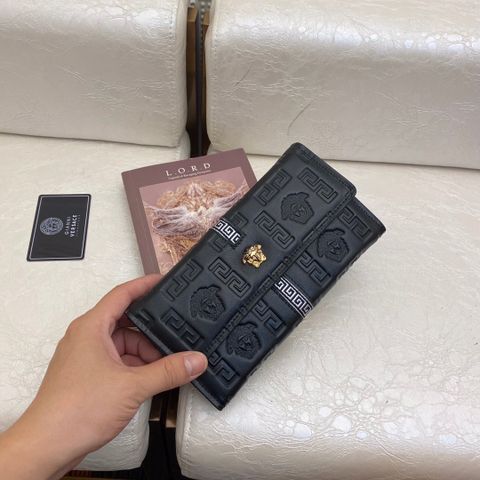 Ví nam VERSACE* dáng dài bò dập hoạ tiết size 21cm