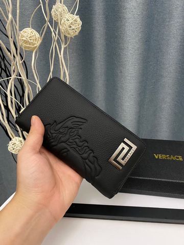 Ví nam nữ VERSACE* dáng dài da bò dập logo size 19cm