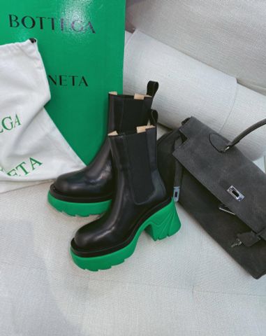 Boot BOTTEGA* VENETA* cổ lỡ da bò cao 7cm đế pha màu đẹp độc SIÊU CẤP