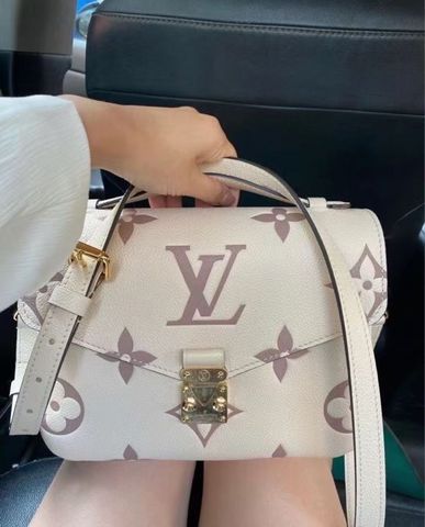 Túi xách nữ LV* pochette metis 25cm SIÊU CẤP Monogram da bò khoá vàng đẹp sang