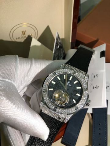 Đồng hồ nam HUBLOT* lộ cơ mặt nạm kim cương