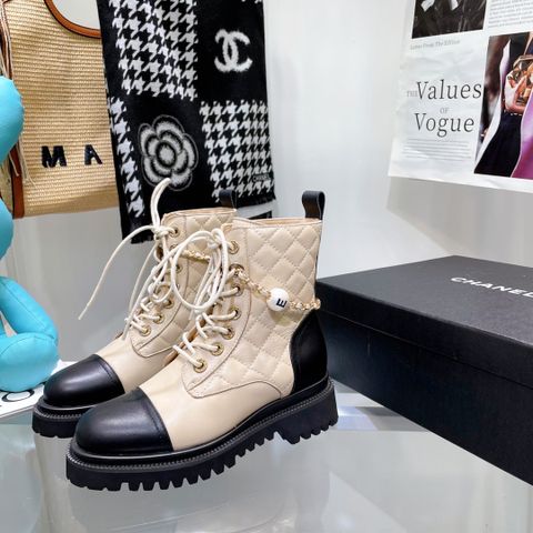 Boot chanel* cổ lỡ da bò mũi pha bóng đẹp sang CAO CẤP