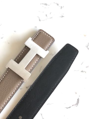 Belt nữ Hermes* bản 2,5cm dây da epsom dùng 2 mặt