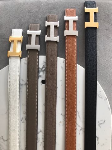 Belt nữ Hermes* bản 2,5cm dây da epsom dùng 2 mặt