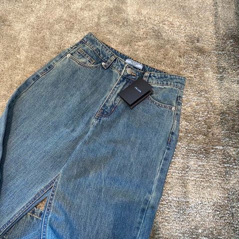 Quần jeans nữ PRADA* ống xuông đẹp SIÊU CẤP S M L