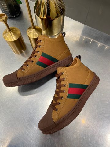 Giày nam buộc dây GUCCI* cao cổ da bò SIÊU CẤP