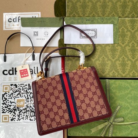 Túi xách nữ GUCCI* ophidia epilogue hoạ tiết logo đỏ màu mới SIÊU CẤP