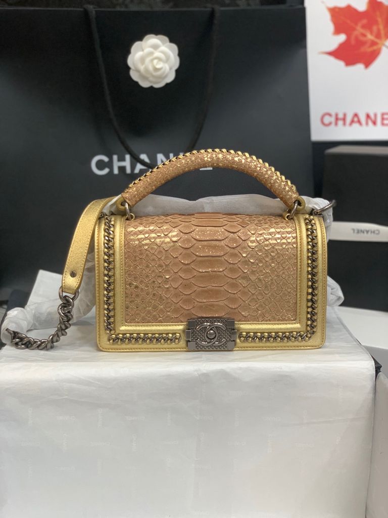 Túi xách Chanel Boy da trăn siêu cấp  TXCN084  Tuixachf1comvn