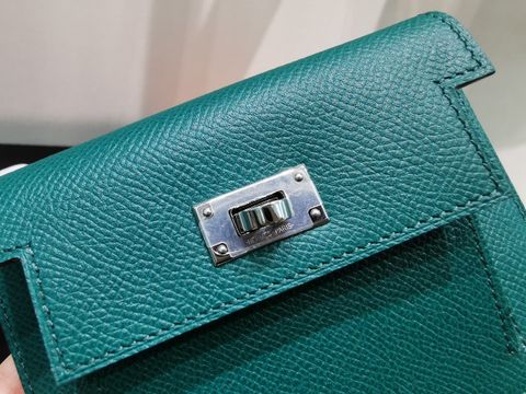 Ví nữ Hermes* kelly pocket khoá bạc đẹp sang VIP 1:1