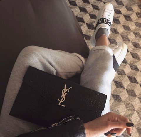 Clutch YSL* vân cá sấu size 27cm khoá vàng dáng đẹp sang cao cấp