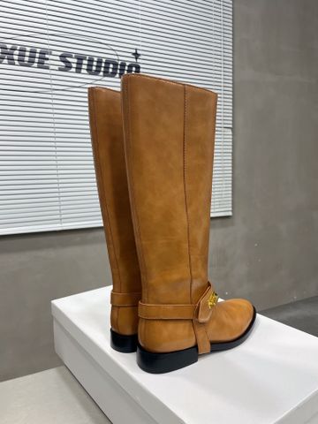 Boot GIVENCHY* cổ cao gần gối đế 3cm cổ cao 38cm da bò lỳ đẹp màu nâu và đen VIP 1:1