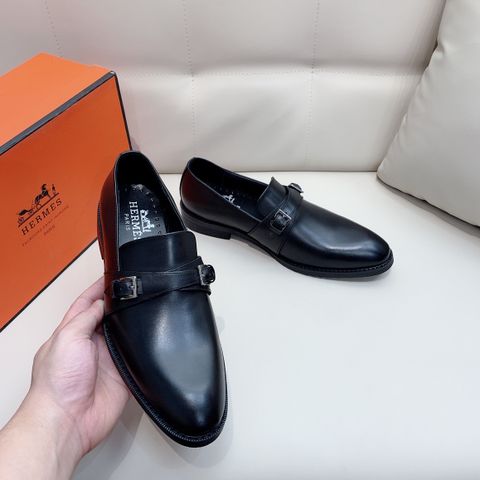 Giày âu Hermes* da lỳ và da bóng đai ngang kiểu đẹp lịch lãm cao cấp